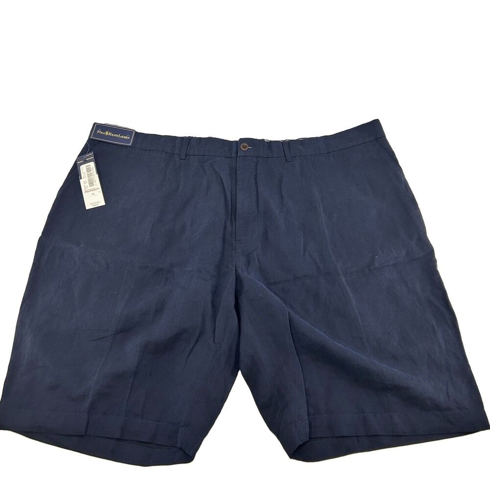 Polo Ralph Lauren Shorts Men 42 Blue Linen Silk Blend Classic Chino NWT